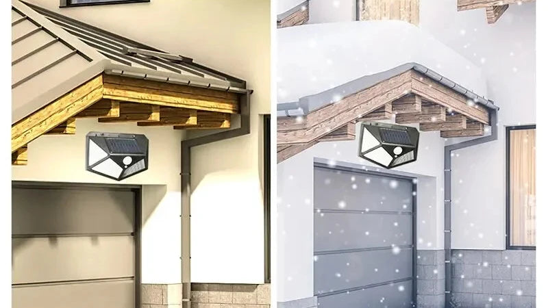 Impermeável Solar LED Lights para decoração ao ar livre, jardim, camping, casa, luz de parede, iluminação varanda, painel de fixação